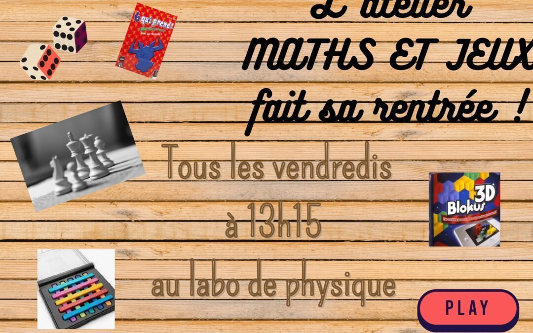 Maths & Jeux : La rentrée a sonné, il est l’heure de s’amuser !